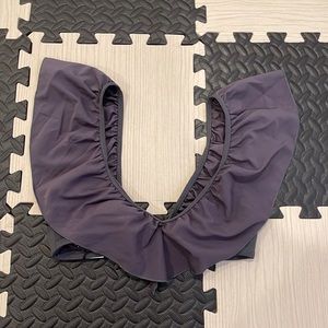 NWT ZARA grey ruffle scoop neck bikini top size S